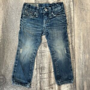 Polo Ralph Lauren Toddler Jeans Slouch Skinny Distressed Blue Size 2T